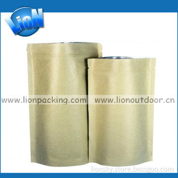 Ziplock Stand up Kraft Paper Pouch